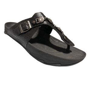 Y2K EARTH KALSO | Boho T Strap Chunky Comfort Rocker Sandals 7B